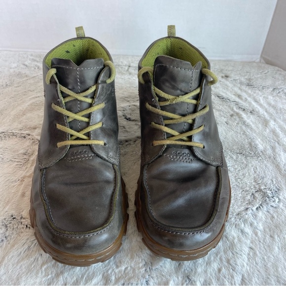 Ecco Stylish Green  Leather Men's Shoes 43 (10US) - Picture 3 of 14